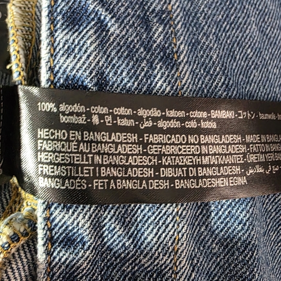 Zara Blue Denim Long Sleeve Midi Collared Dress Sz Small - Picture 7 of 7